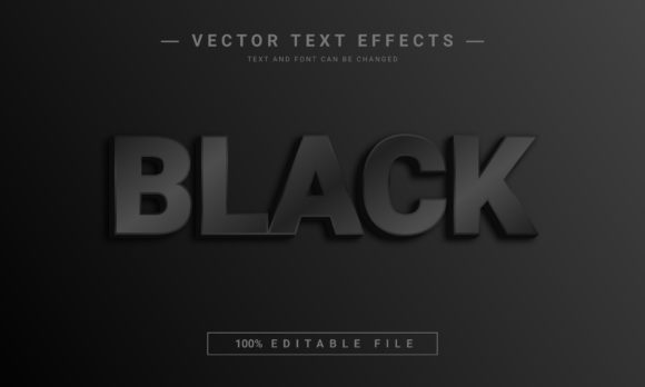 Black Editable Text Effect: A Bold, Modern Typeface for Striking Designs