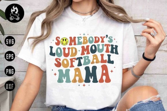 Celebrate Game Day with the Loud Mouth Softball Mama SVG