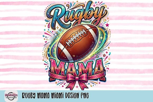 Celebrate Miami Spirit with the Rugby Mama Design PNG