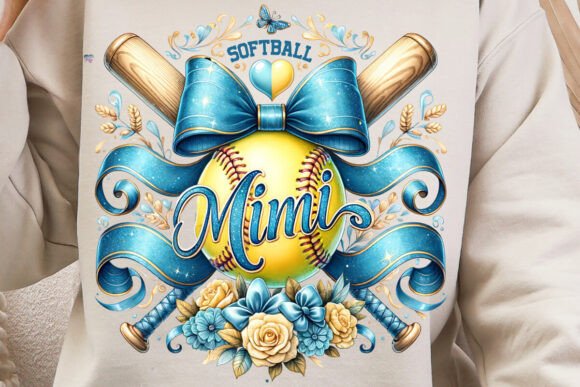 Celebrate the Season with the Softball Mimi Coquette PNG Design