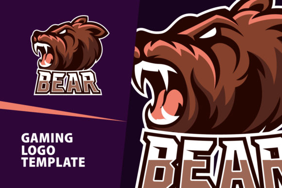 Dominate the Arena: Bear Mascot Gaming Logo Design Unleashed