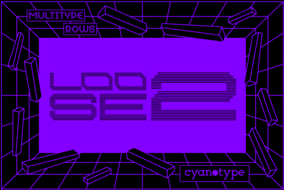 MultiType Rows Loose 2: A Fresh Take on Pixelated Typography