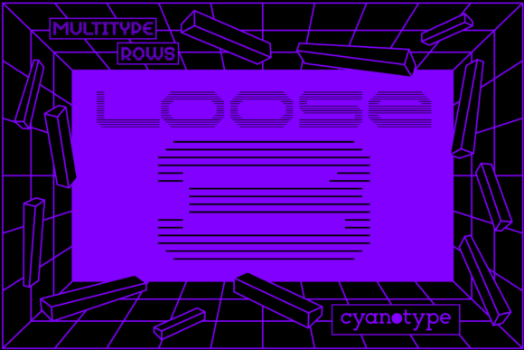 MultiType Rows Loose 3: A Pixelated Font with a Modern Edge