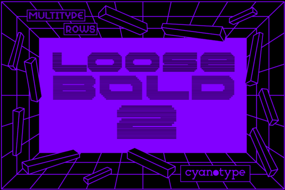 MultiType Rows Loose Bold 2: Pixelated Punch for Modern Design