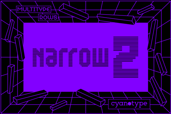 MultiType Rows Narrow 2: A Pixelated Font for Modern Edge