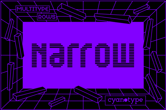 MultiType Rows Narrow: A Pixel Font with Modern Edge