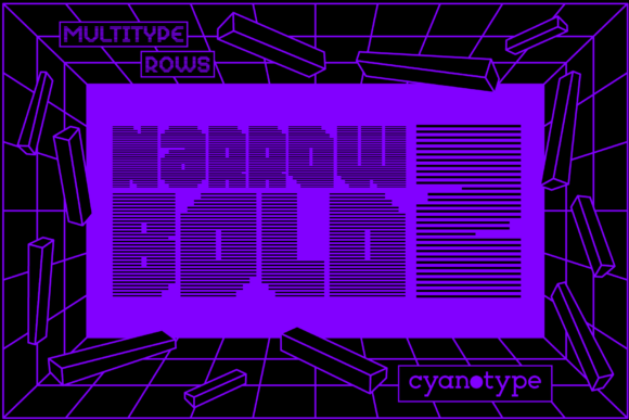MultiType Rows Narrow Bold 2: A Pixel Font with Attitude