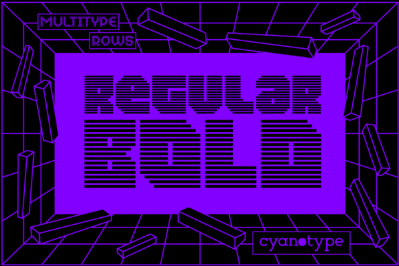 MultiType Rows Regular Bold: A Pixel Font with Attitude