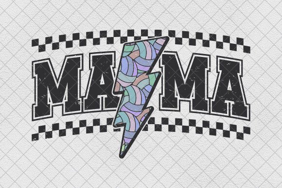 Retro Mom Lightning Bolt Volleyball Mama: A Dynamic Design Asset