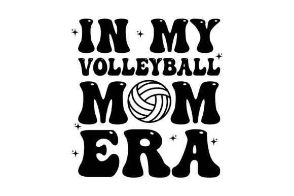 Retro Volleyball Mom Era: Groovy Graphic Design for Game Day Spirit