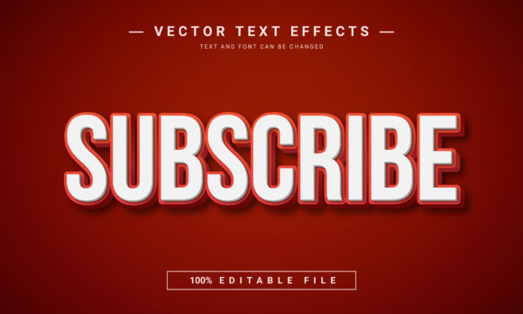 Subscribe Text Effect: Editable 3D Typography for Creators