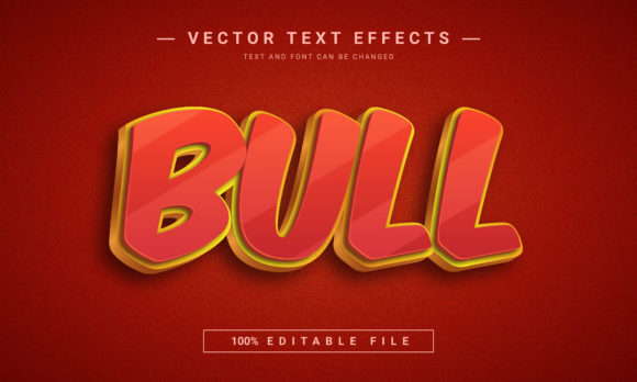 Unleash Bold Visuals with the Bull 3D Editable Text Effect