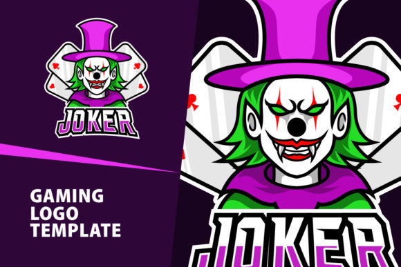 Unleash Your Brand with the Joker Mascot Gaming Logo Design
